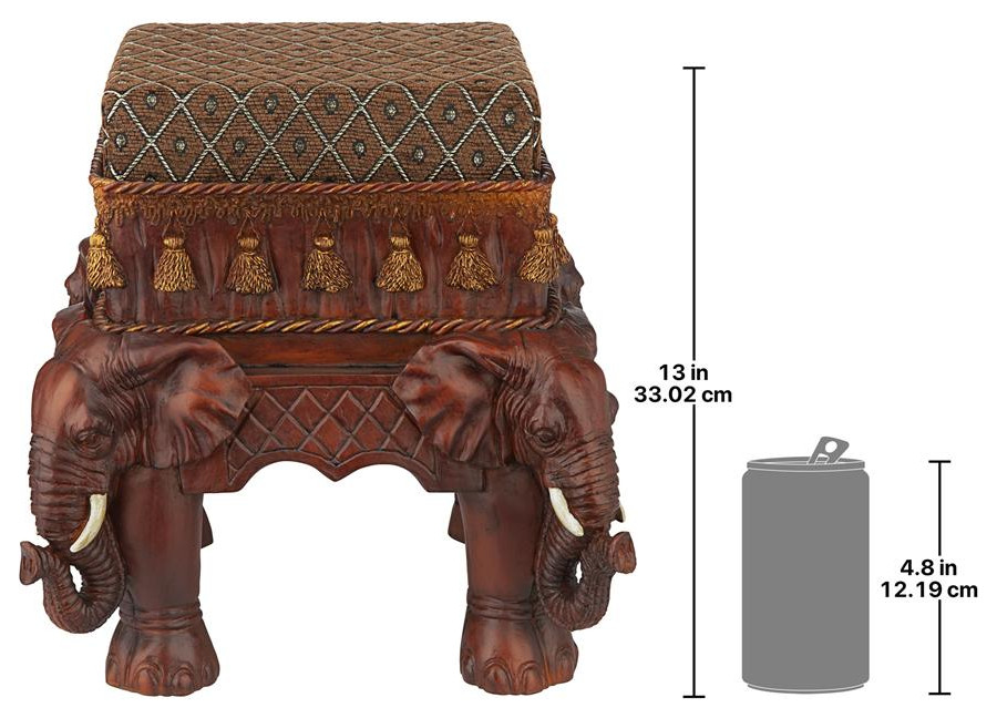 Design Toscano Maharajahs Elephant Footstool   Mediterranean   Footstools And Ottomans   by Kolibri Decor  Houzz