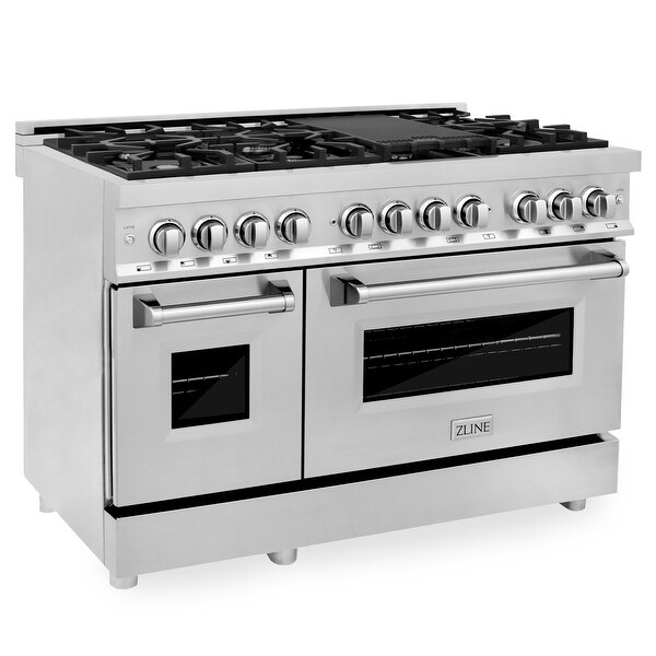 ZLINE Stainless Steel 48-inch Gas Burner/ Electric Oven Range