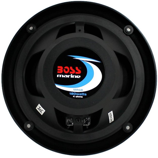 180w Dual Cone Marine Full Range Speakers Black 1 Pair