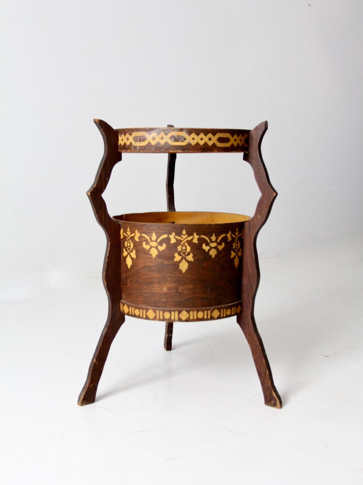 Consigned  Antique Band Box Side Table   Transitional   Side Tables And End Tables   by 86 Vintage  Houzz