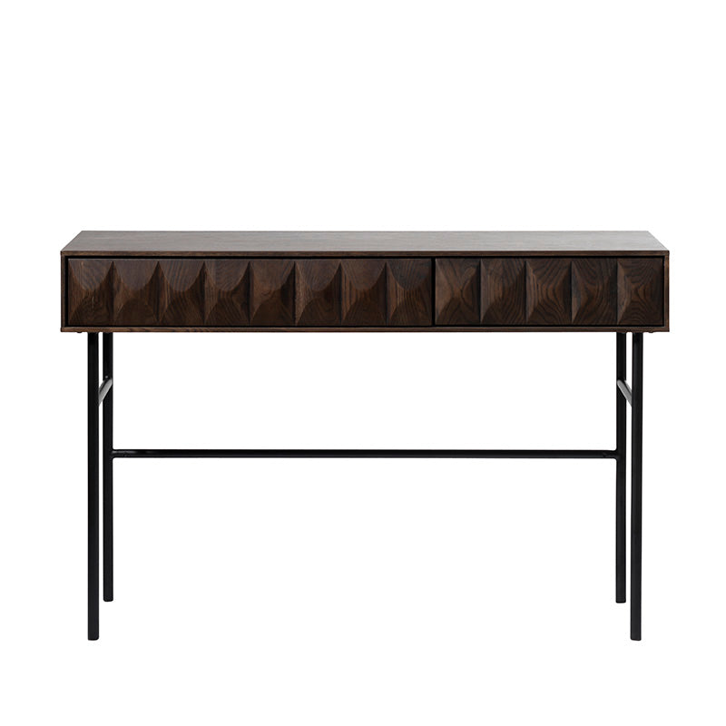 LATINA Console Table 116.5cm -  Dark Brown / Black