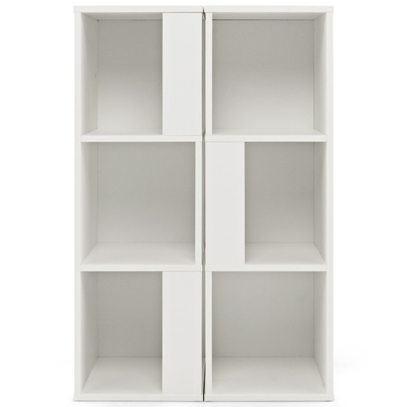 Costway 21865794 3 Tier 6 Cube Freestanding Bookca...