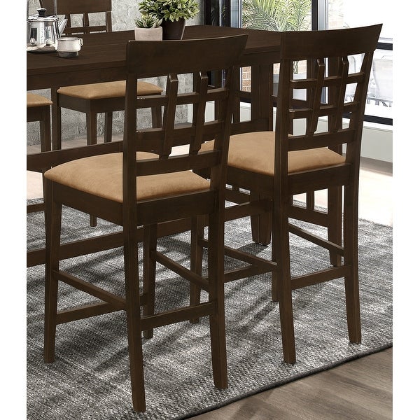 Open Grid Design Counter Height Dining Stools (Set of 2)