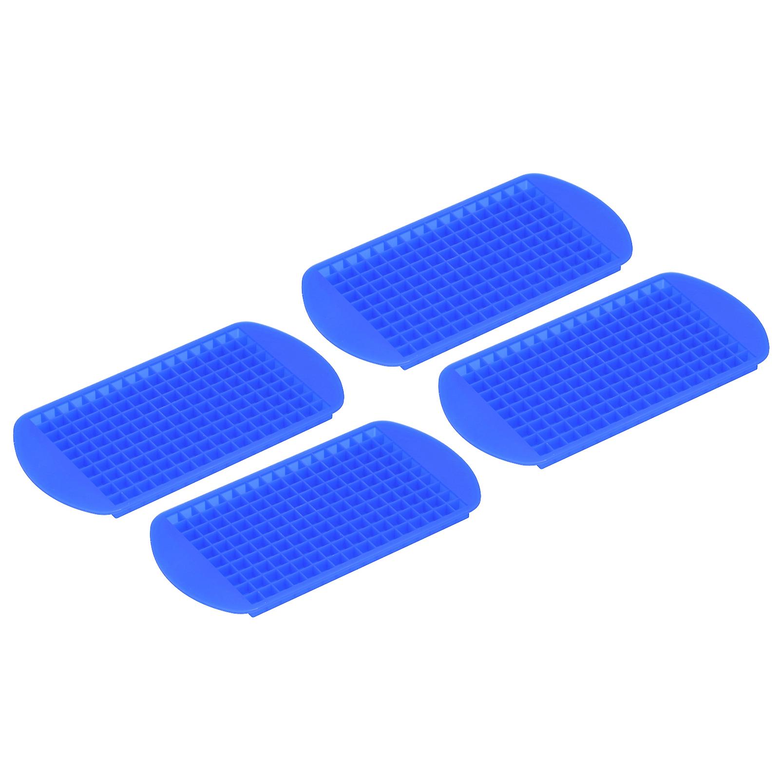 4pcs 1x1cm Ice Tray Silicone Cubes Mould 160 Grids Square Easy Demold Reusable Mold For Baby Food Lemonade