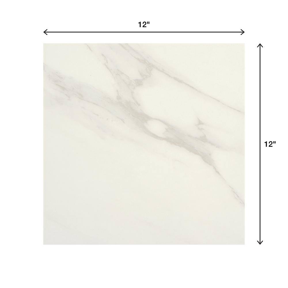 Daltile Selwyn Bianco Calacatta 12 in. x 12 in. Glazed Porcelain Floor and Wall Tile (14.55 sq. ft.  Case) SL601212HD1P6