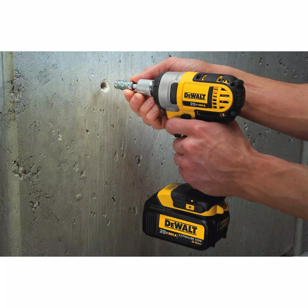 DEWALT 20-Volt MAX XR 1 in. SDS Plus L-Shape Rotary Hammer w/ Extractor， (2) 20-Volt 5.0Ah Batteries and 1/2 in. Impact Wrench and#8211; XDC Depot