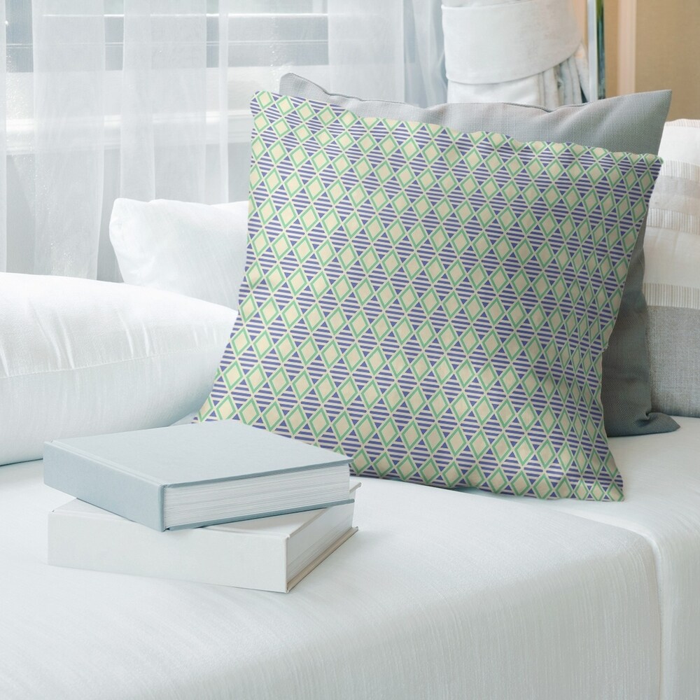 Porch   Den Haide Geometric Diamonds Throw Pillow