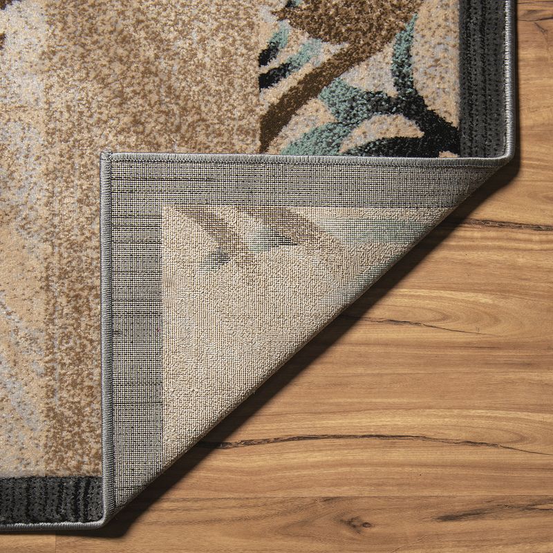 Linon Milan Framed Leaf Rug