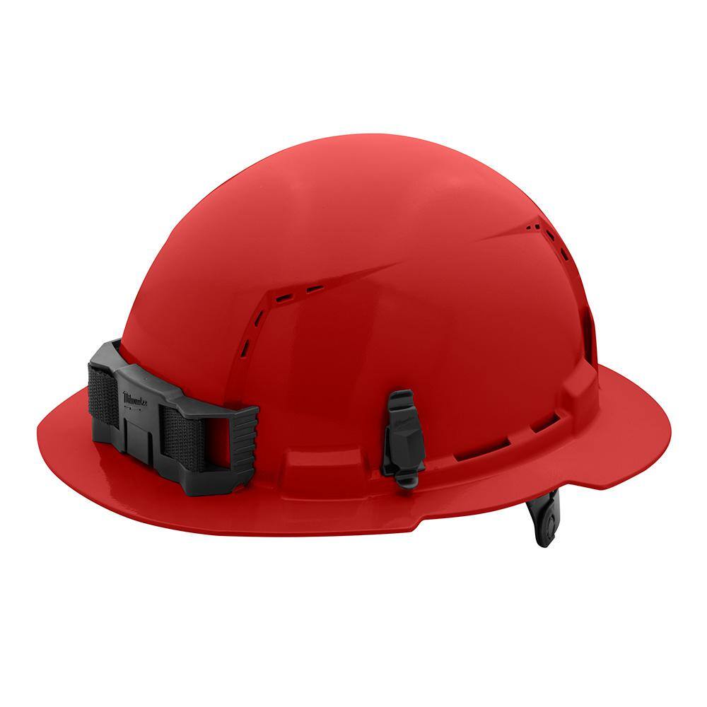 MW BOLT Red Type 1 Class C Full Brim Vented Hard Hat with 6 Point Ratcheting Suspension (5-Pack) 48-73-1229X5