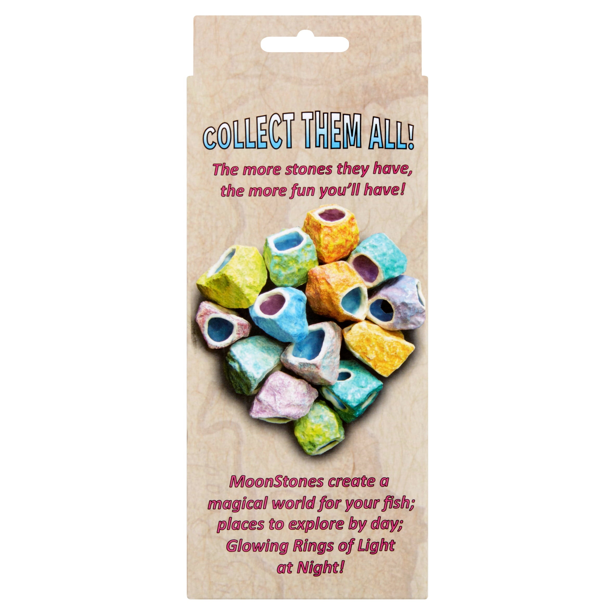 Aqua Culture Glowing Ceramic Moon Stone， 3-Pack