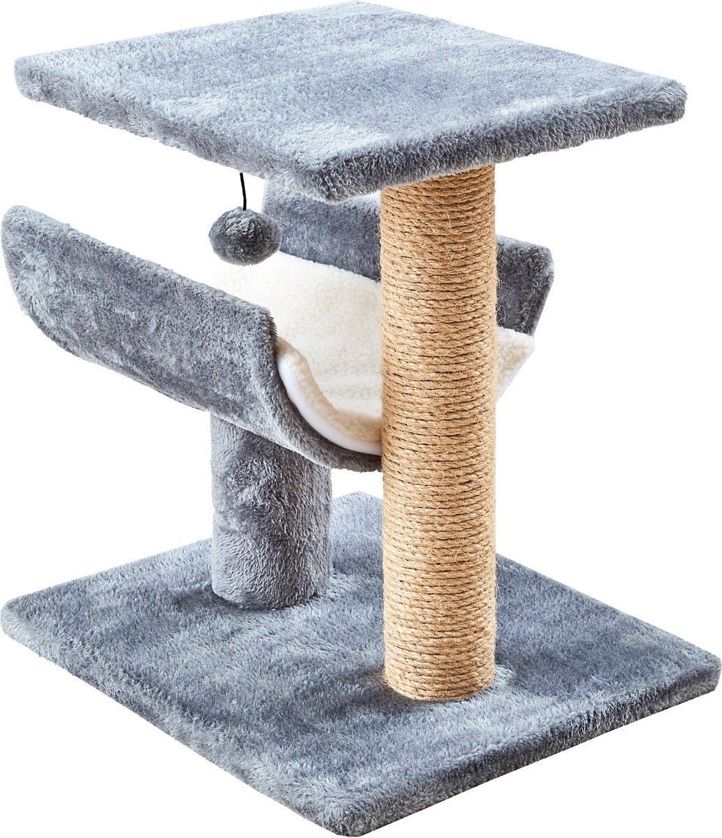 Two By Two The Hazel Sisal Cat Tree， Small， Grey