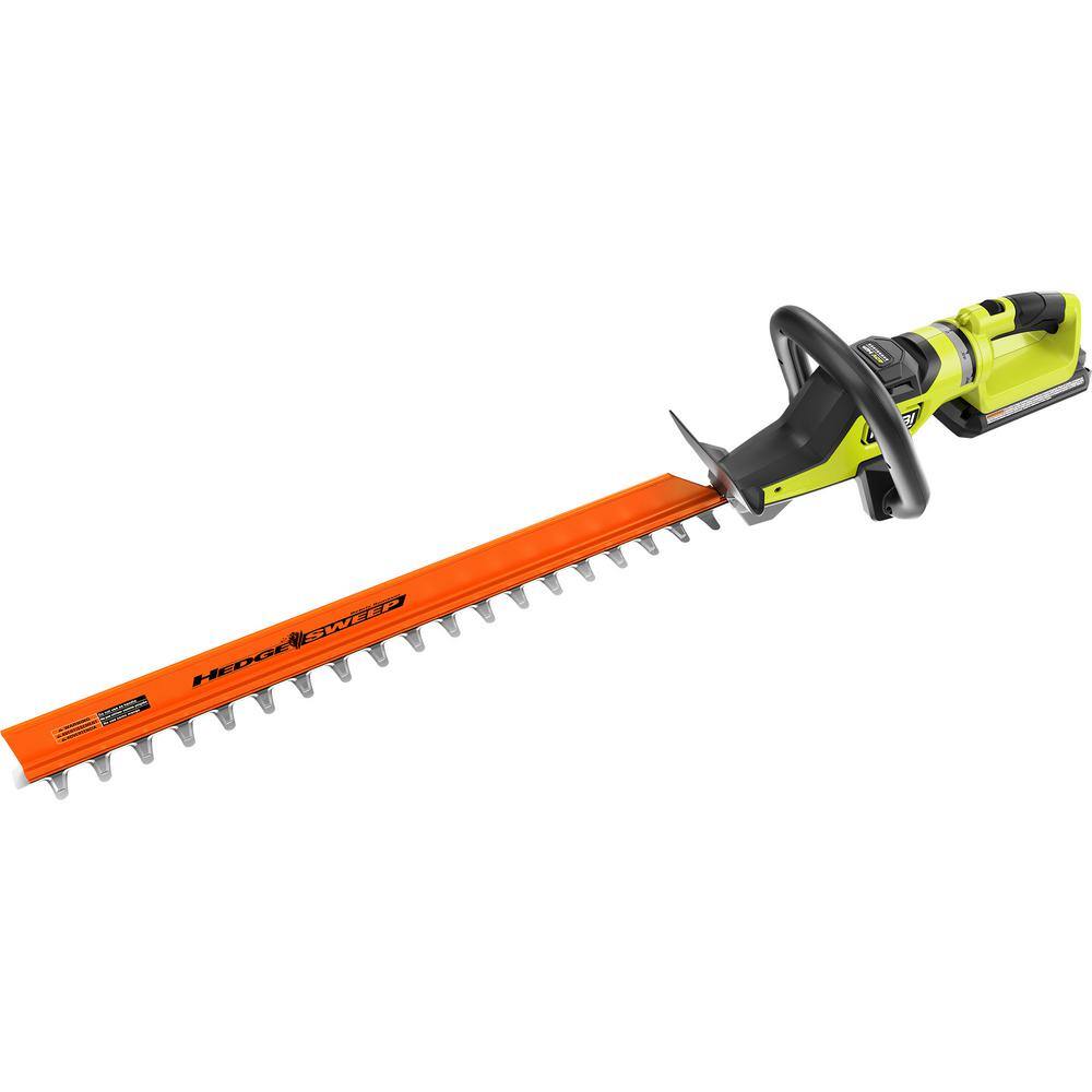 RYOBI 40V HP Brushless 26 in. Cordless Battery Hedge Trimmer with 2.0 Ah Battery and Charger RY40640