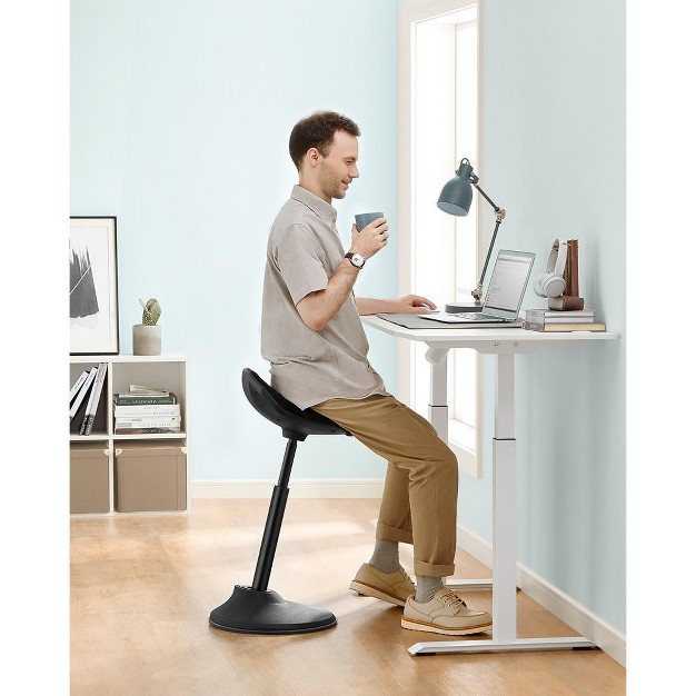 Songmics Standing Desk Chair Adjustable Ergonomic Standing Stool swivel Sitting Balance Chair Anti slip Bottom Pad