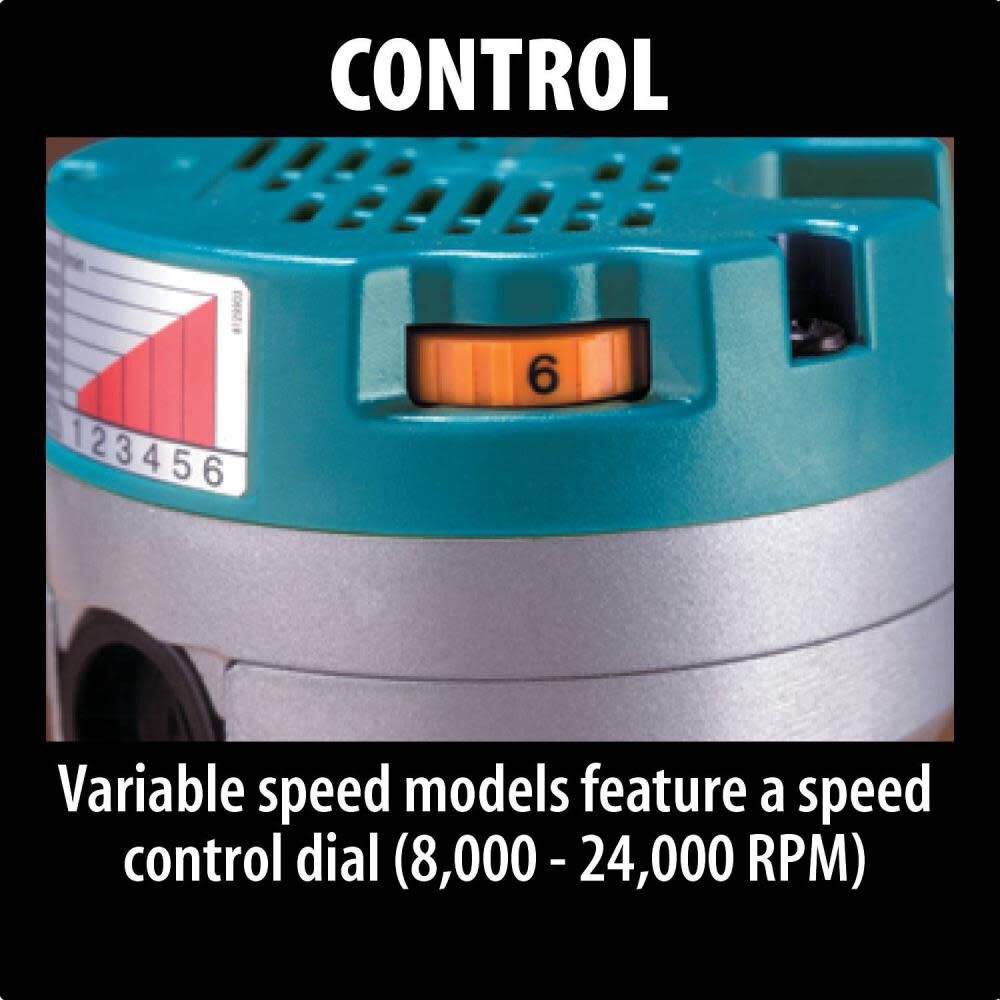 Makita Router 11-Amp 2-1/4 HP Motor with 1/2