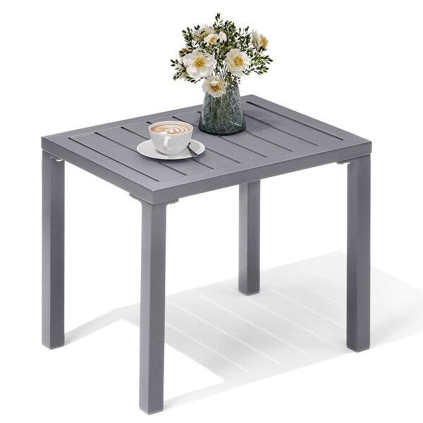 VredHom Outdoor Aluminum Patio Side Table