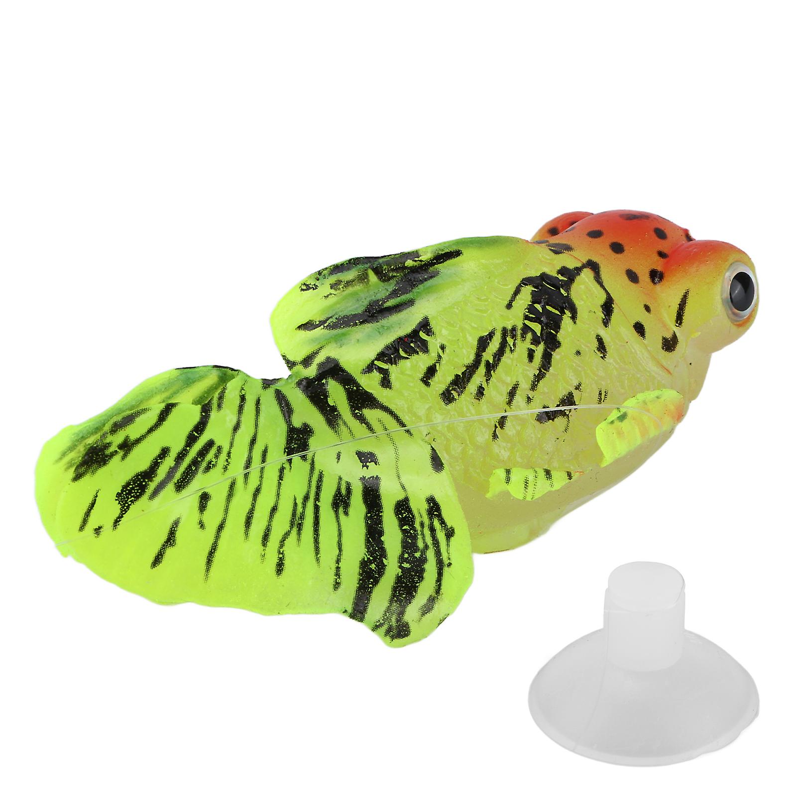 Artificial Fish Glowing Effect Silicone Simulation Gold Fish For Fish Bowl Simulation Animal Decorationgf02