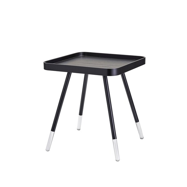 Strick and Bolton Basia Square Black Oak End Table