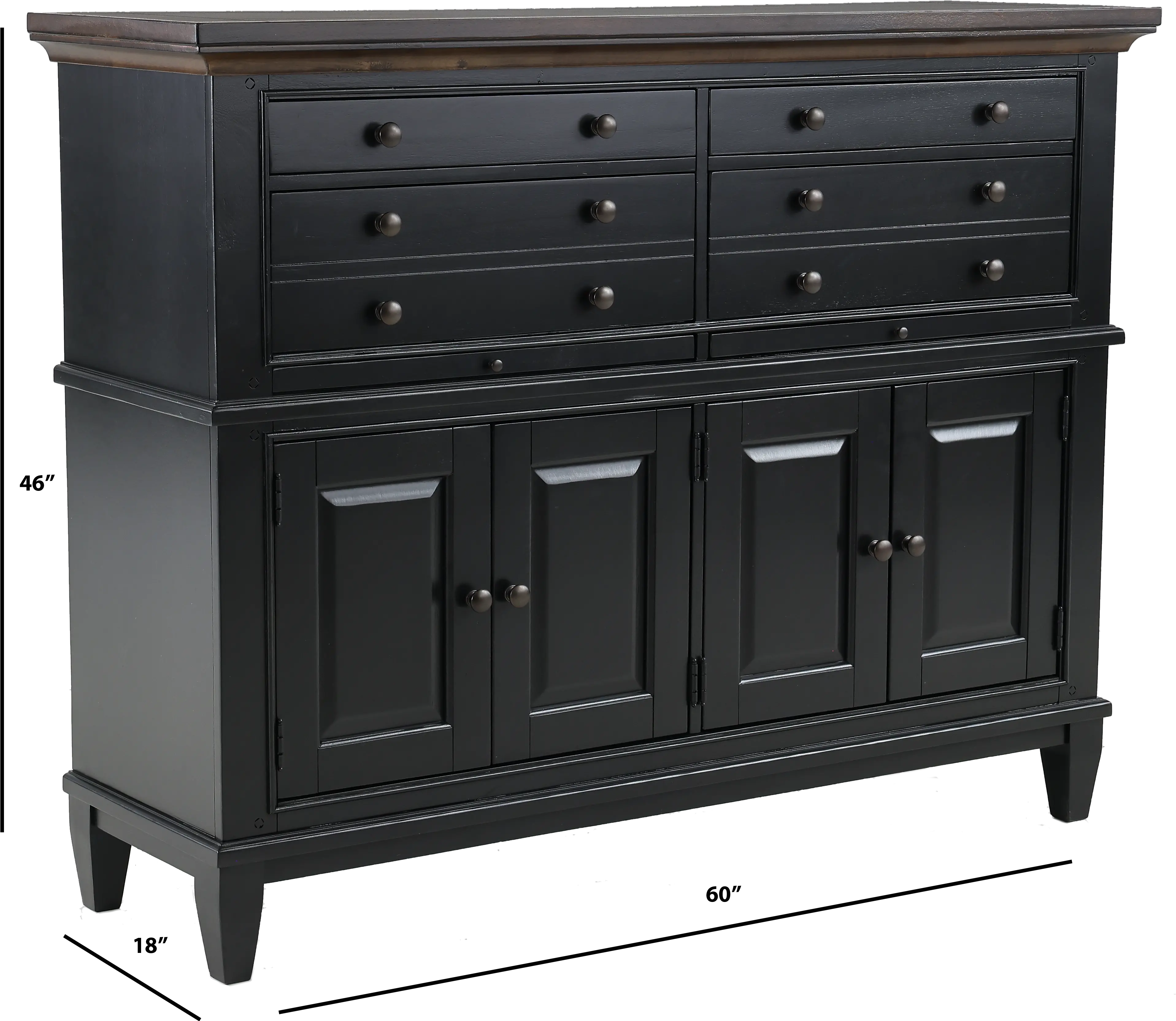 Lakeside Black Dining Room Sideboard