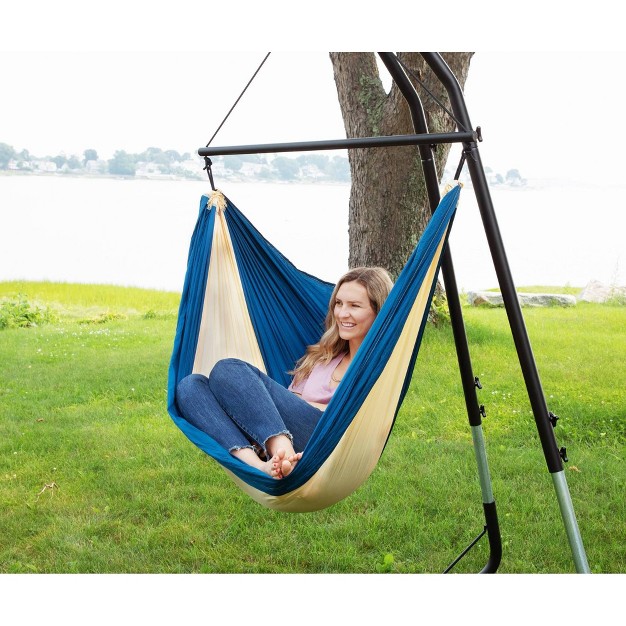 Ceara 3 Bar Hammock Swing Chair Cream blue Sol Living