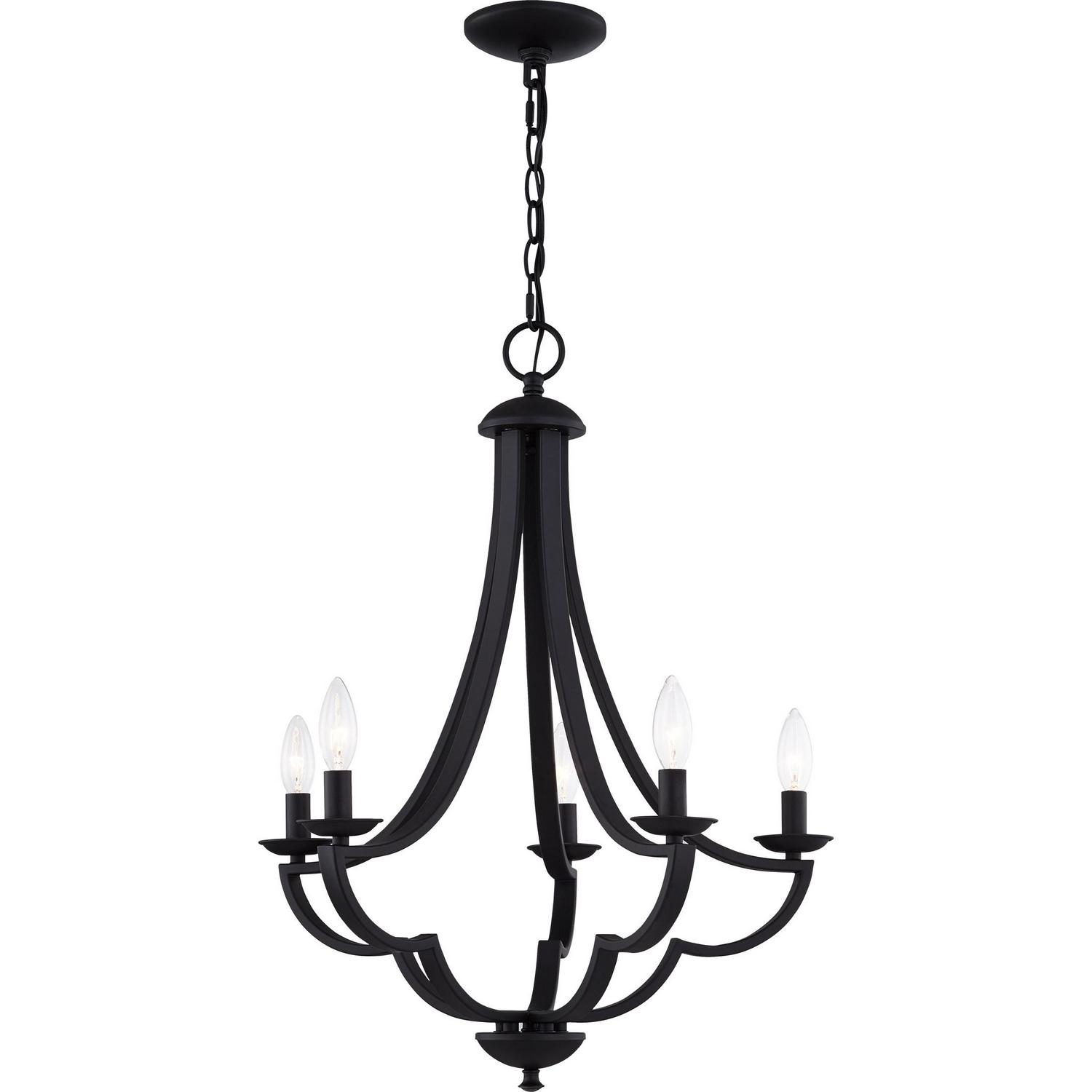 Ashley Harbour Northridge 5-Light Matte Black Chandelier