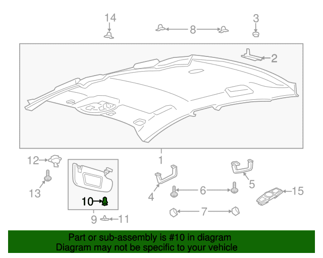 Genuine OE Ford Sun-Visor Clip - DS7Z-9904132-A