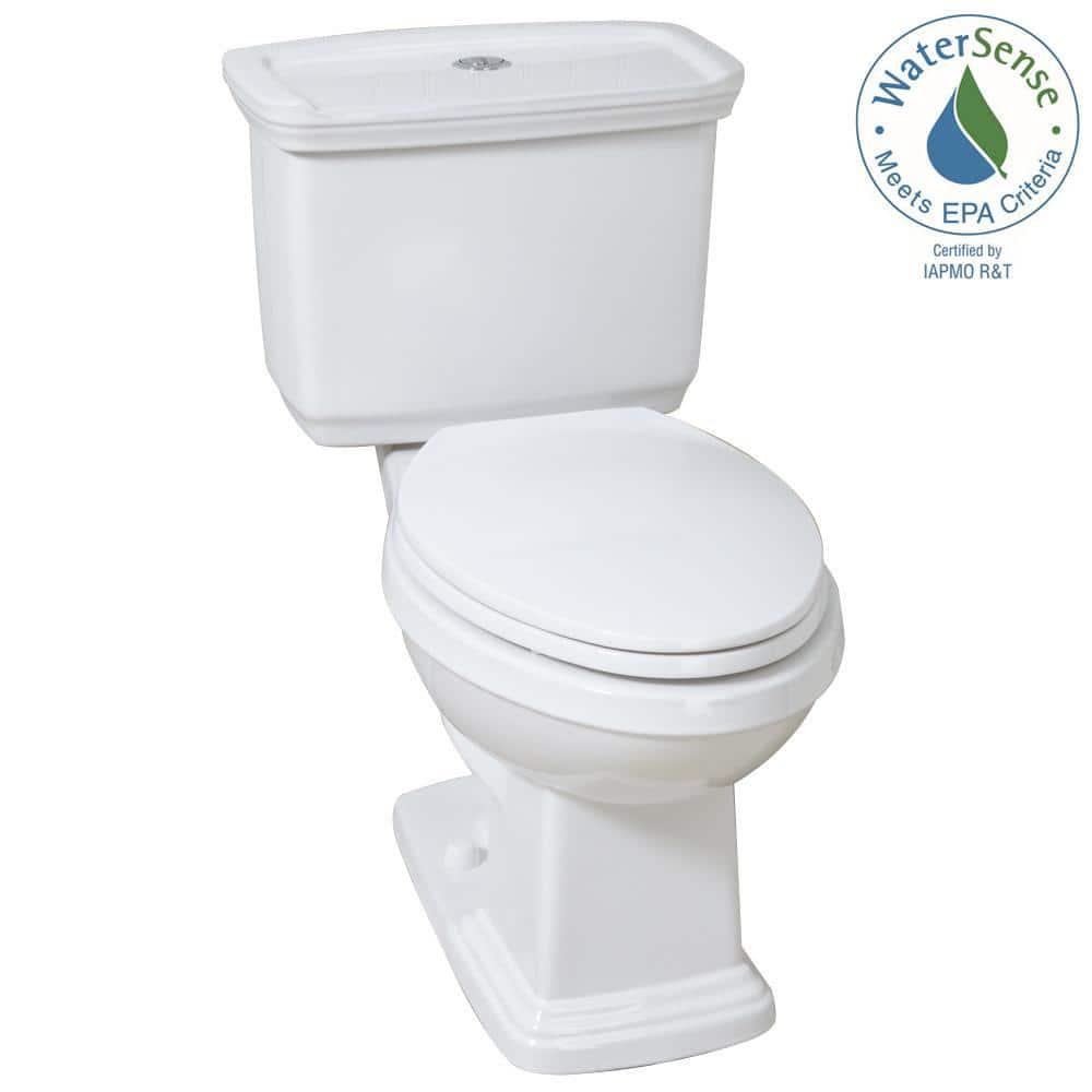 Glacier Bay 2piece 10 GPF128 GPF High Efficiency Dual Flush Elongated Toilet in White