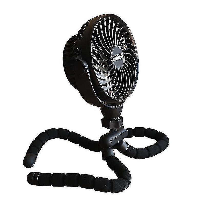 Battery Operated Stroller Fan Flexible Tripod Clip On Fan With Rotatable Handheld Personal Fan