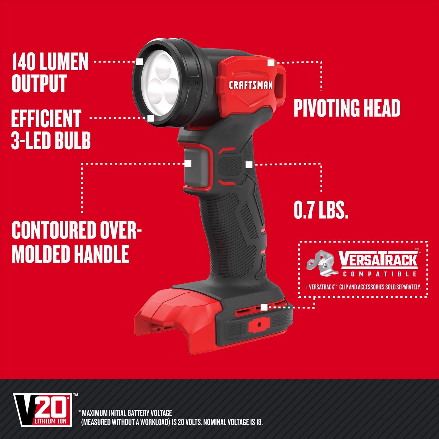 Craftsman 20 V Cordless Brushed 5 Tool Combo Kit