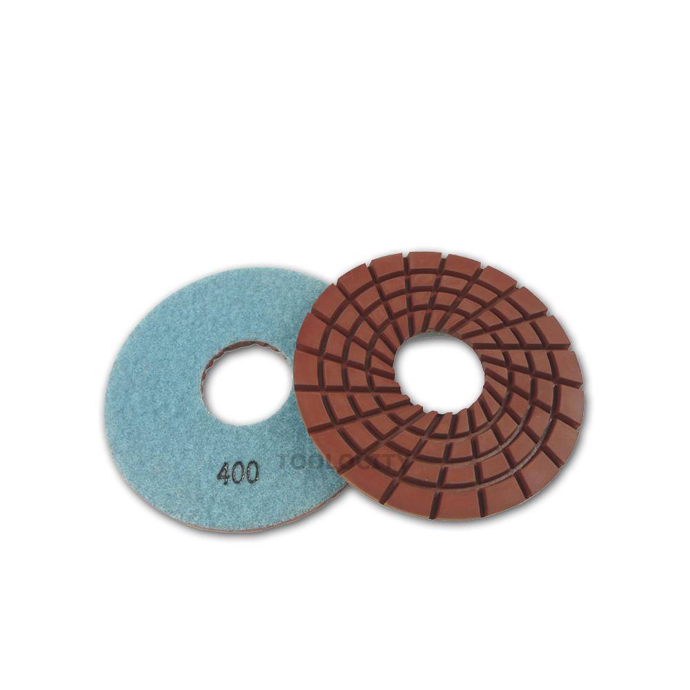 JX Shine50 Rigid 5 in. Diamond Polishing Pads for GraniteConcrete (Set of 7 1 Each Grit) 5PDRset