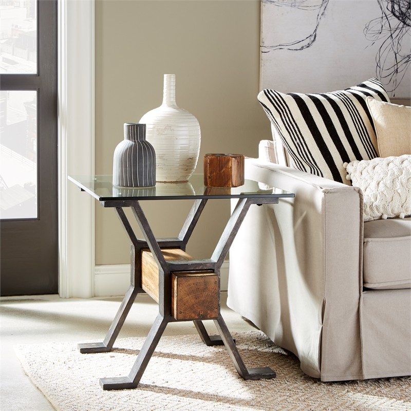 Magnussen T4570 Sawyer Rectangular End Table   Industrial   Side Tables And End Tables   by Furniture Domain  Houzz