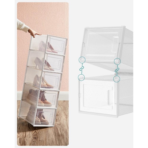 Songmics Shoe Boxes Shoe Storage Organizers