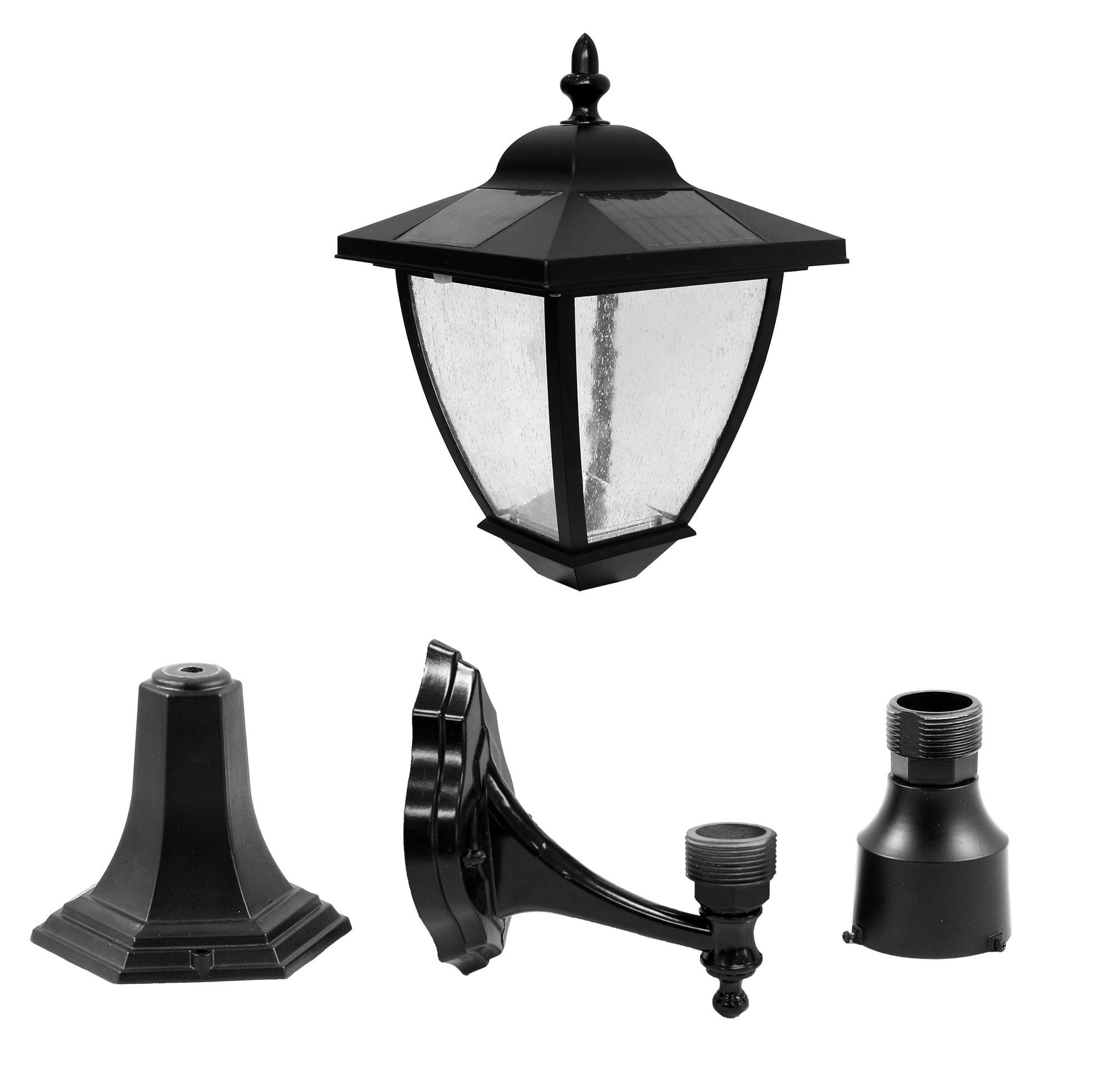 Nature Power (23206) 150 Lumens Bayport solar powered intergrated LED decorative wall lamp w/ 3 mounting options