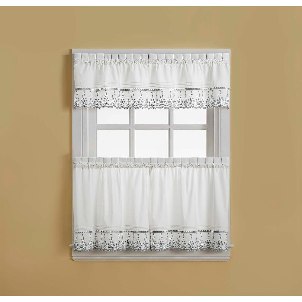 Curtainworks Abby Tailored Valance and Tier Curtain Collection