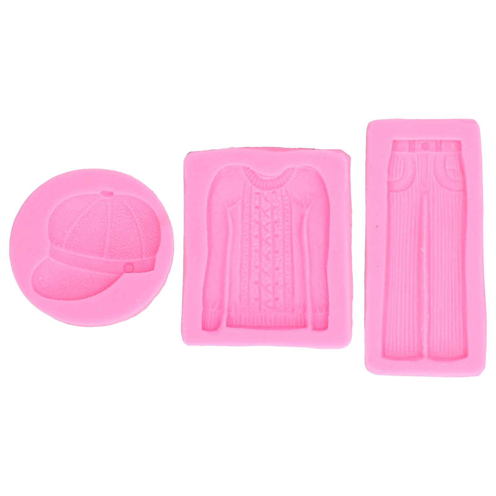 3pcs Fondant Molds Durable Wearable Soft Washable Convenient Practical Diy Making Cooking Supplies For Cake