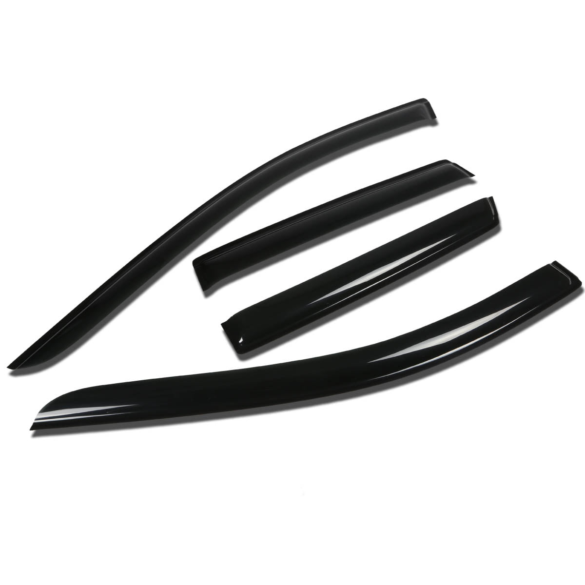 DNA Motoring WVS-147 For 2007 to 2013 Ford Edge / Lincoln MKX 4pcs Window Vent Visor Deflector Rain Guard (Dark Smoke) 08 09 10 11 12