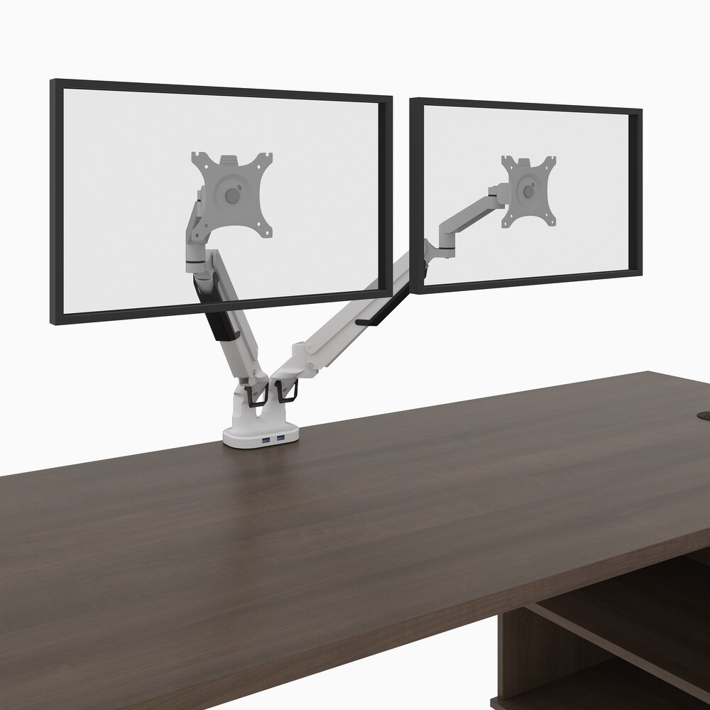 BESTAR Equinox 72W L Shaped Desk with Monitor Arms