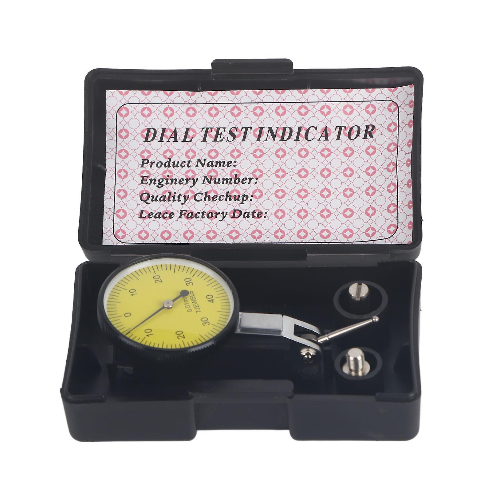 Precision 0.01mm Lever Dial Test Indicator Meter Tool Kit Gage With Grey Case