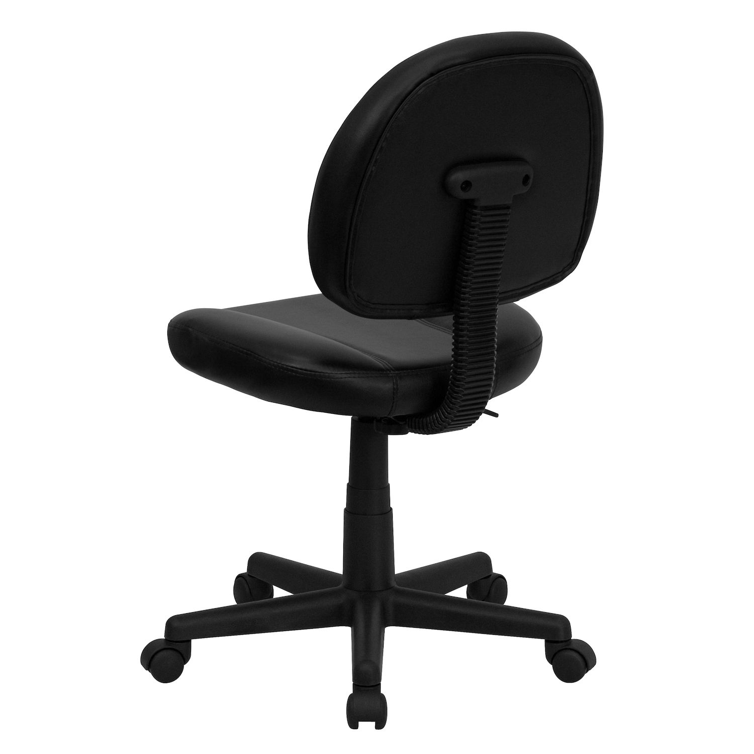 Emma and Oliver Mid-Back Black LeatherSoft Ergonomic Task Office Chair - Back Depth Adjustment