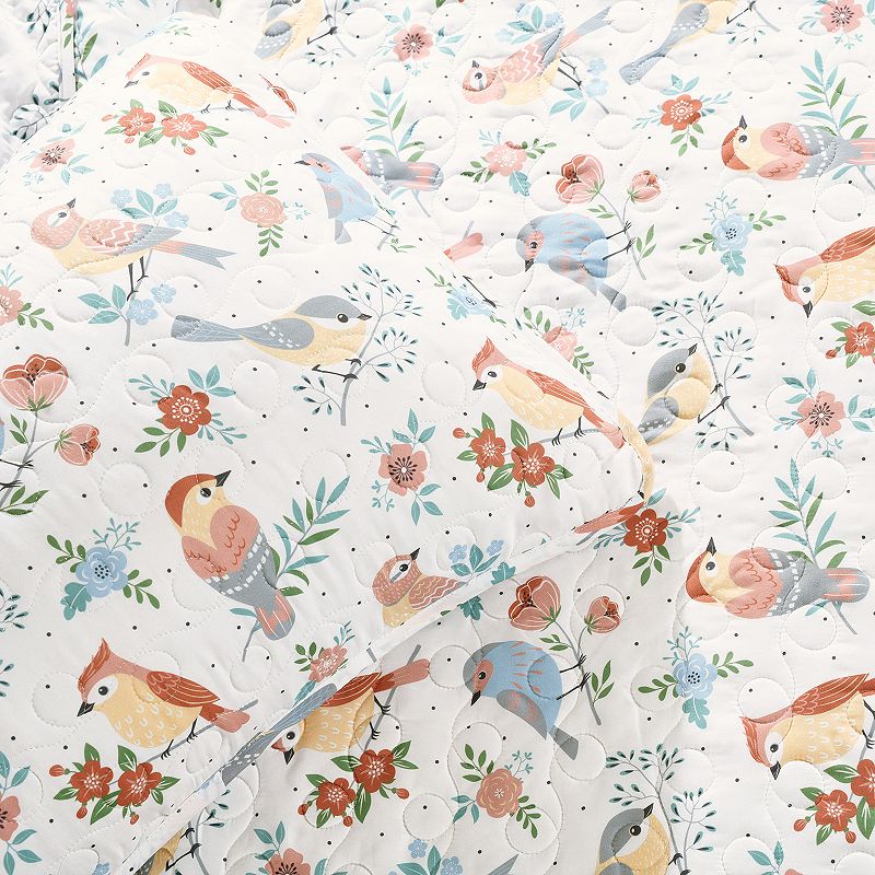 Lush Decor Chirpy Birds Quilt Set