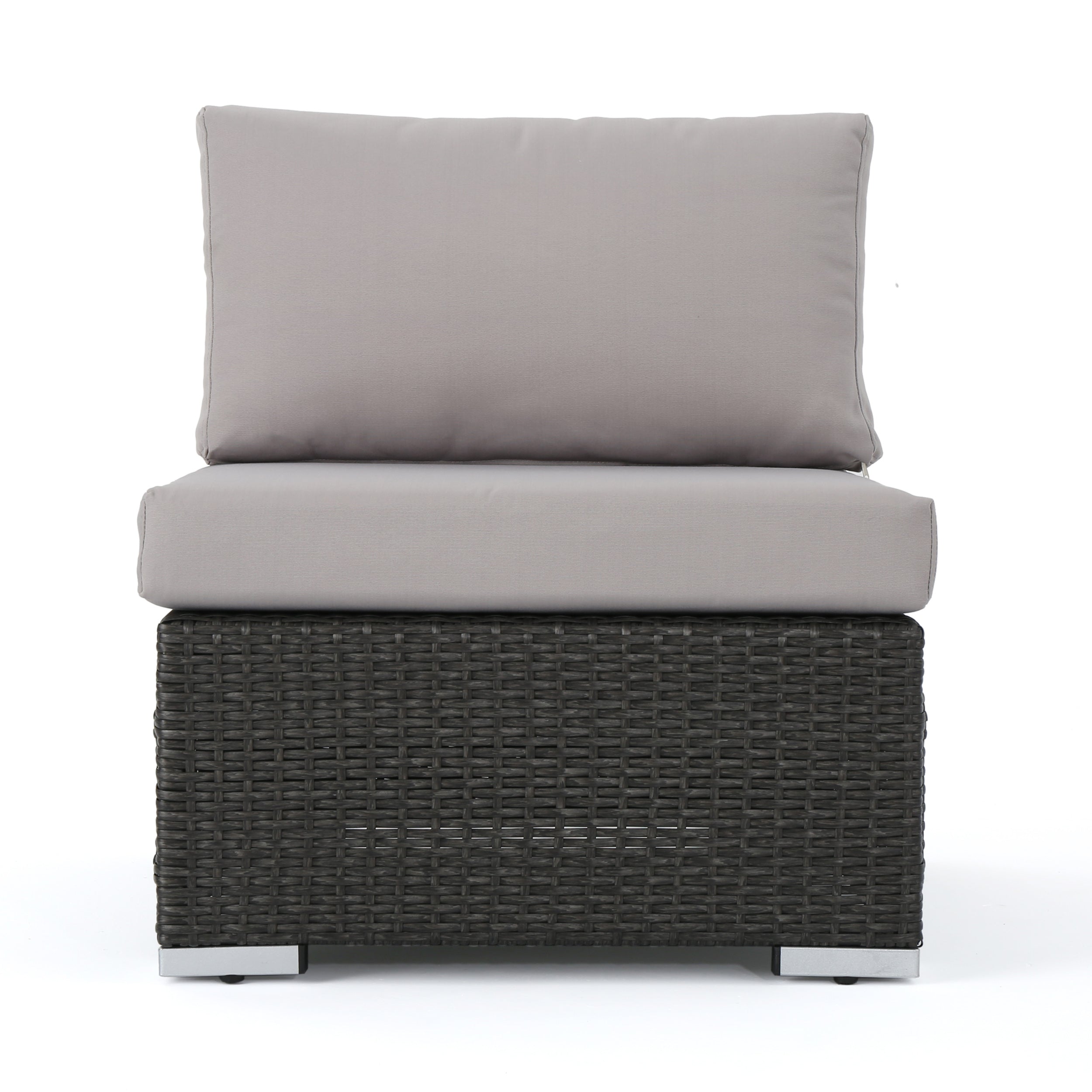 Francisco Outdoor Wicker Sectional Sofa Seat w/ Cushions