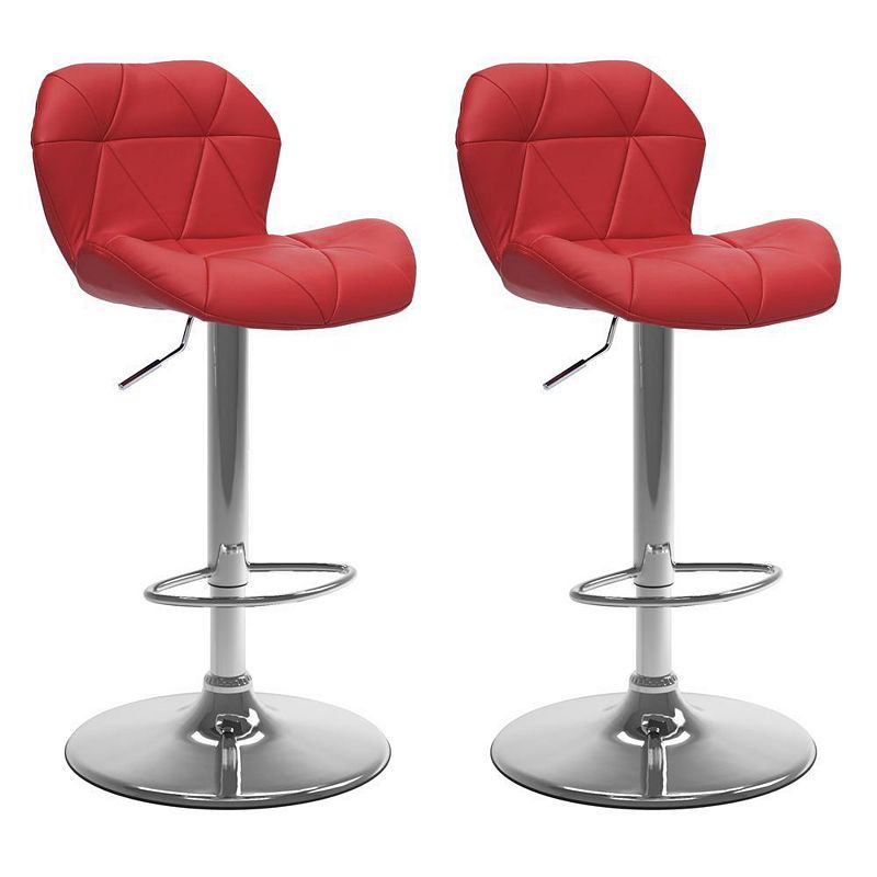 CorLiving Adjustable Barstool Bonded Leather (Set of 2)