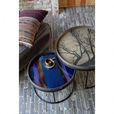 Plateau Indigo Organic Glass Tray S Ethnicraft - Decoration - GRIIN