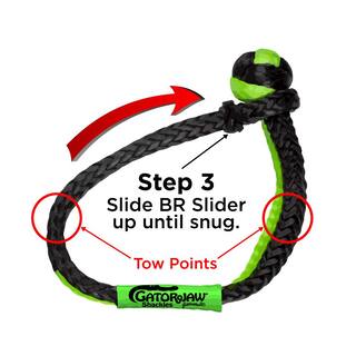 BUBBA ROPE 516 in. NexGen Gator-Jaw Syn Shackle GreenBlack 176747