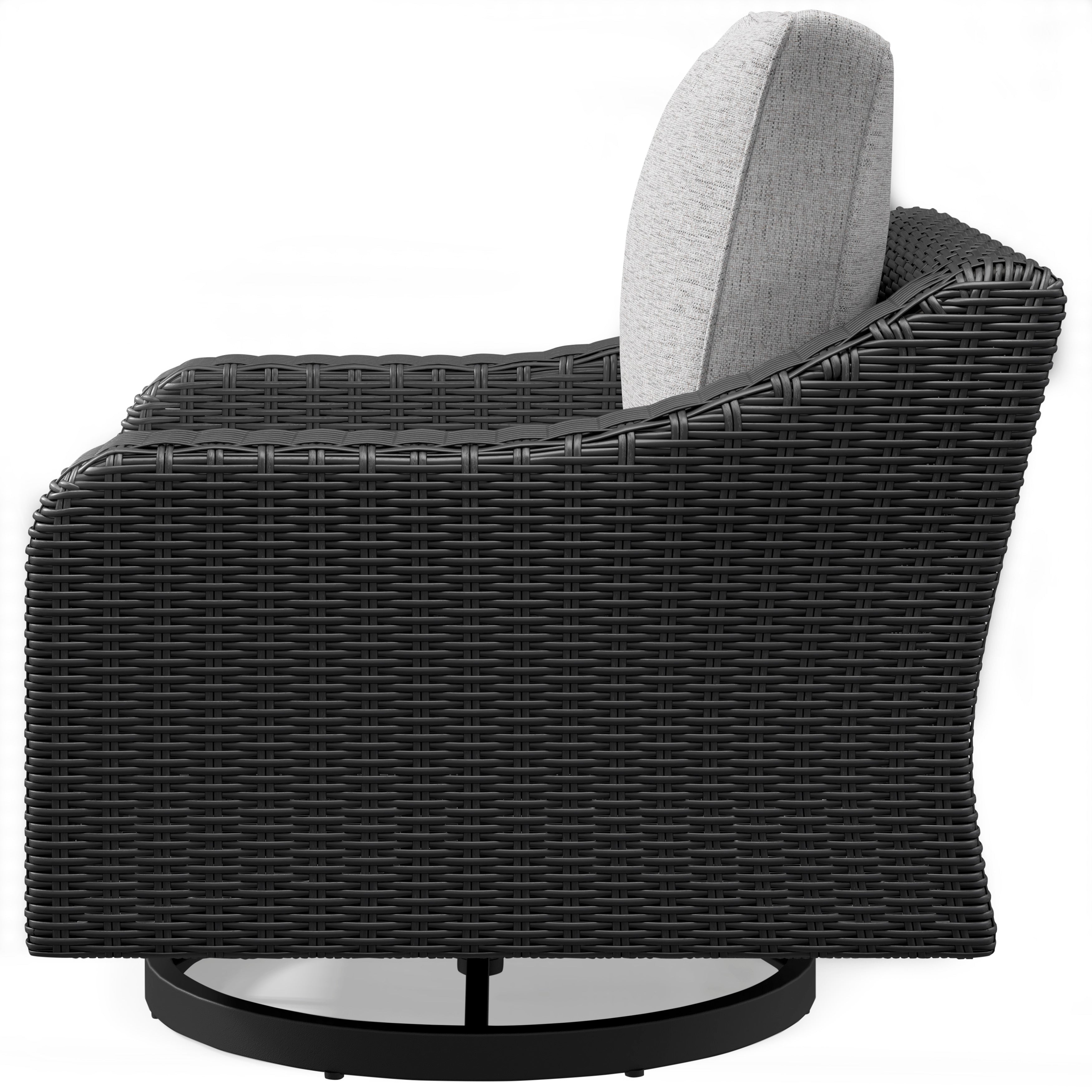 Fire Island Black Outdoor 3-Piece Seating Set (Sofa +2 Swivel Rockers)