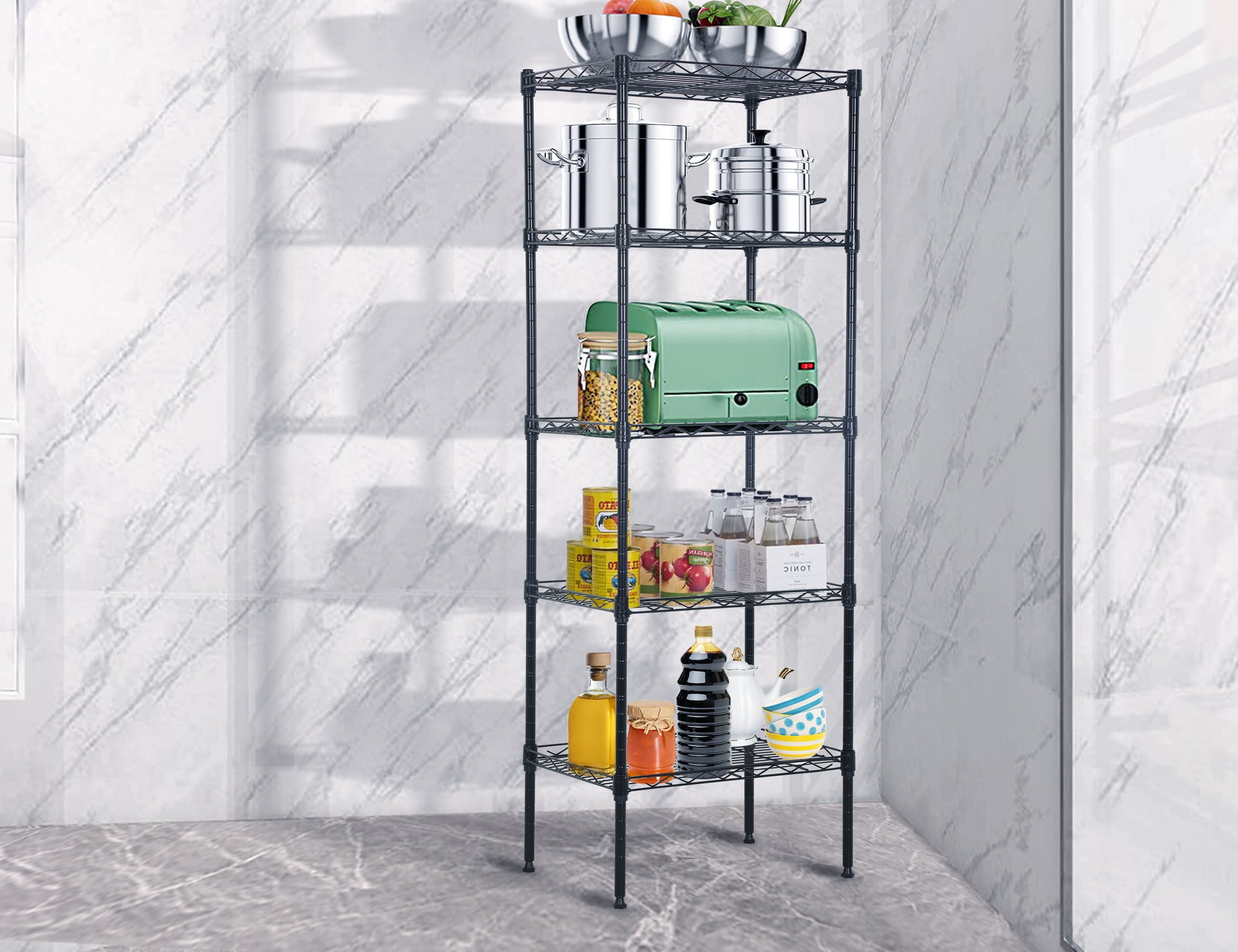 5 Tier Metal Wire Shelves 17