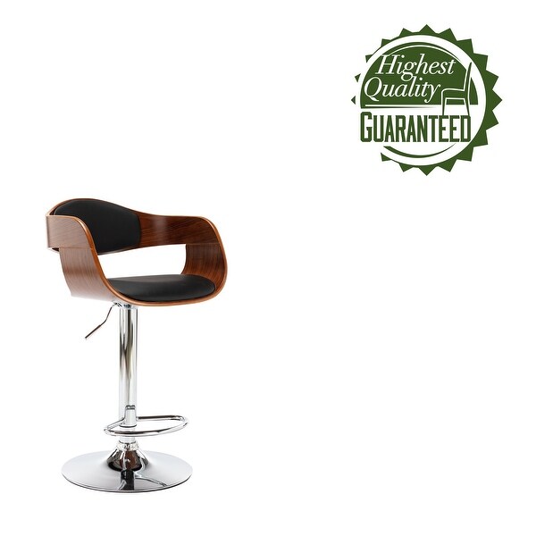 Porthos Home Rory Adjustable Height Swivel Bar Stool， PU Upholstery