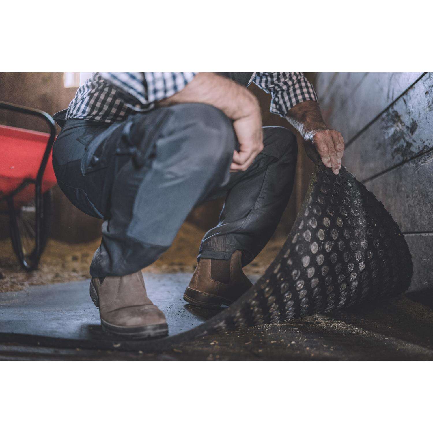 Red Barn 72 in. L X 48 in. W Black Anti Fatigue Rubber Utility Mat