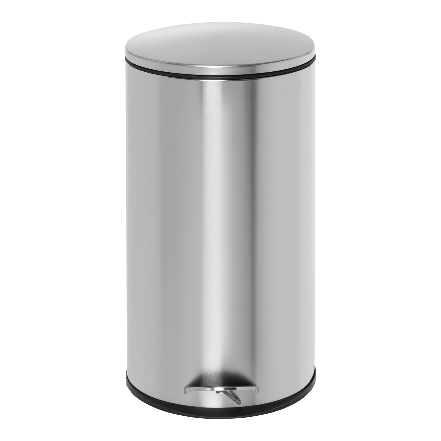 Honey-Can-Do 7.93 gal Silver Stainless Steel Step-On Trash Can