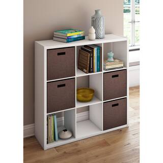 ClosetMaid 43.98 in. H x 43.82 in. W x 13.50 in. D White Wood Large 9- Cube Organizer 4588