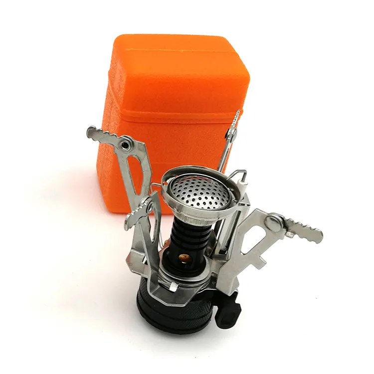 Portable Camping Stoves Backpacking Stove with Piezo Ignition Stable Support Wind Resistance Camp Stove for Outdoor Cooking